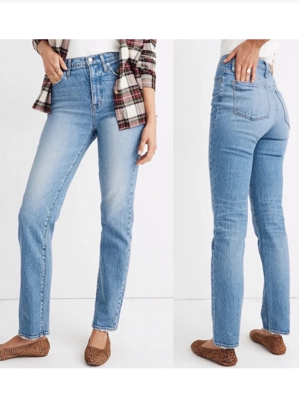 Madewell Straight-Leg Jeans in Light Blue Wash Size 23